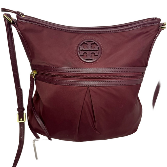 Tory Burch Ella Nylon & Leather Swingpack Crossbody Bag - Picture 1 of 15